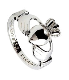 Womens Silver Claddagh Ring