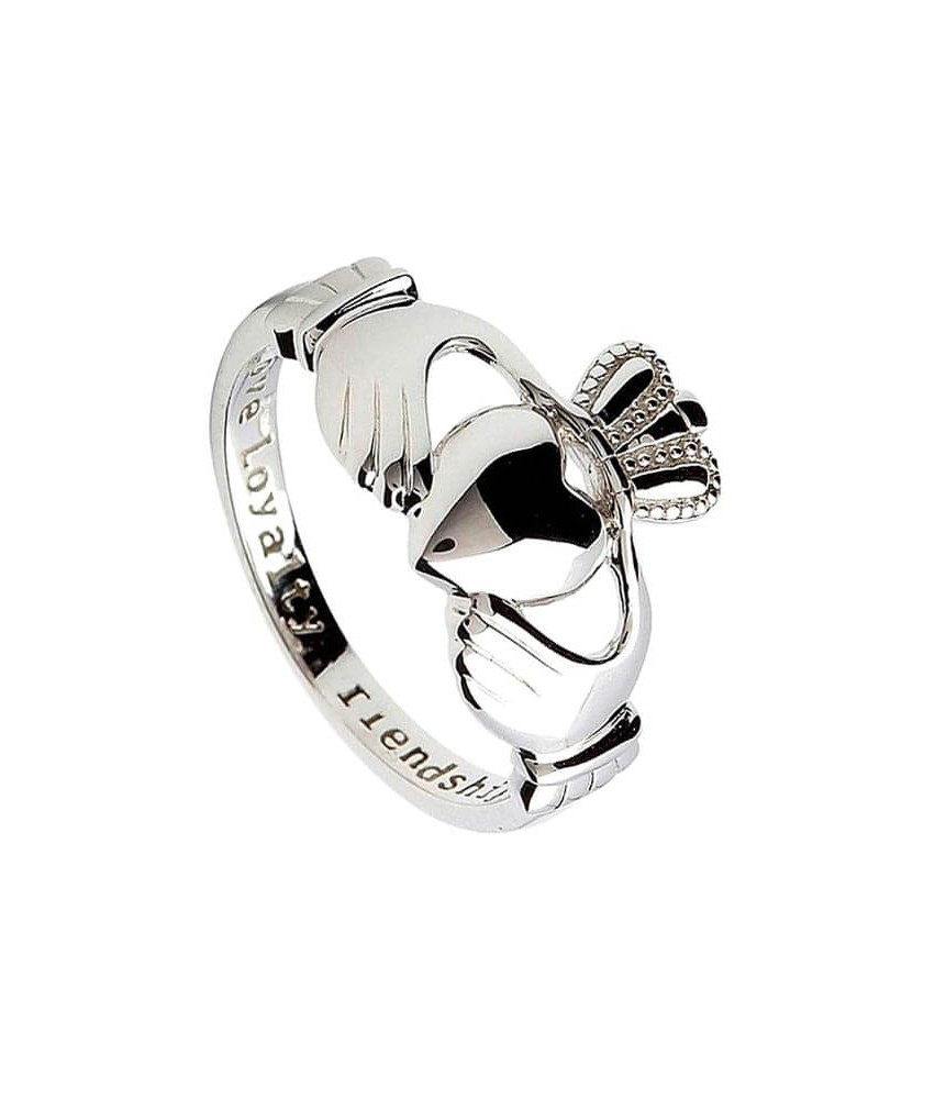 Womens Silver Claddagh Ring