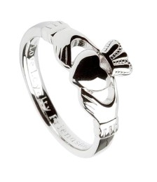 Herren Silber Claddagh Ring Comfort Fit