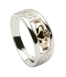 Noeud Trinité Claddagh Ring - Argent et Or