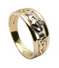 Dreifaltigkeitsknoten Claddagh Ring - Gold