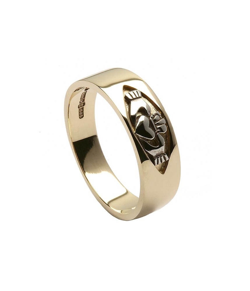 Claddagh Satz in Band - Gelbgold