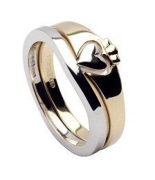 Bague deux tons Claddagh