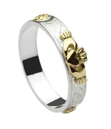 Celtic Shield Claddagh Ring