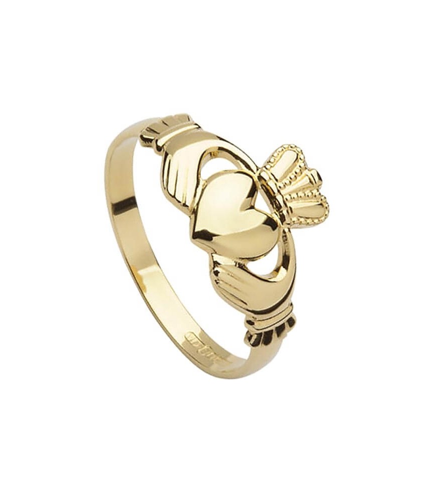 Mens 10k Gold Claddagh Ring