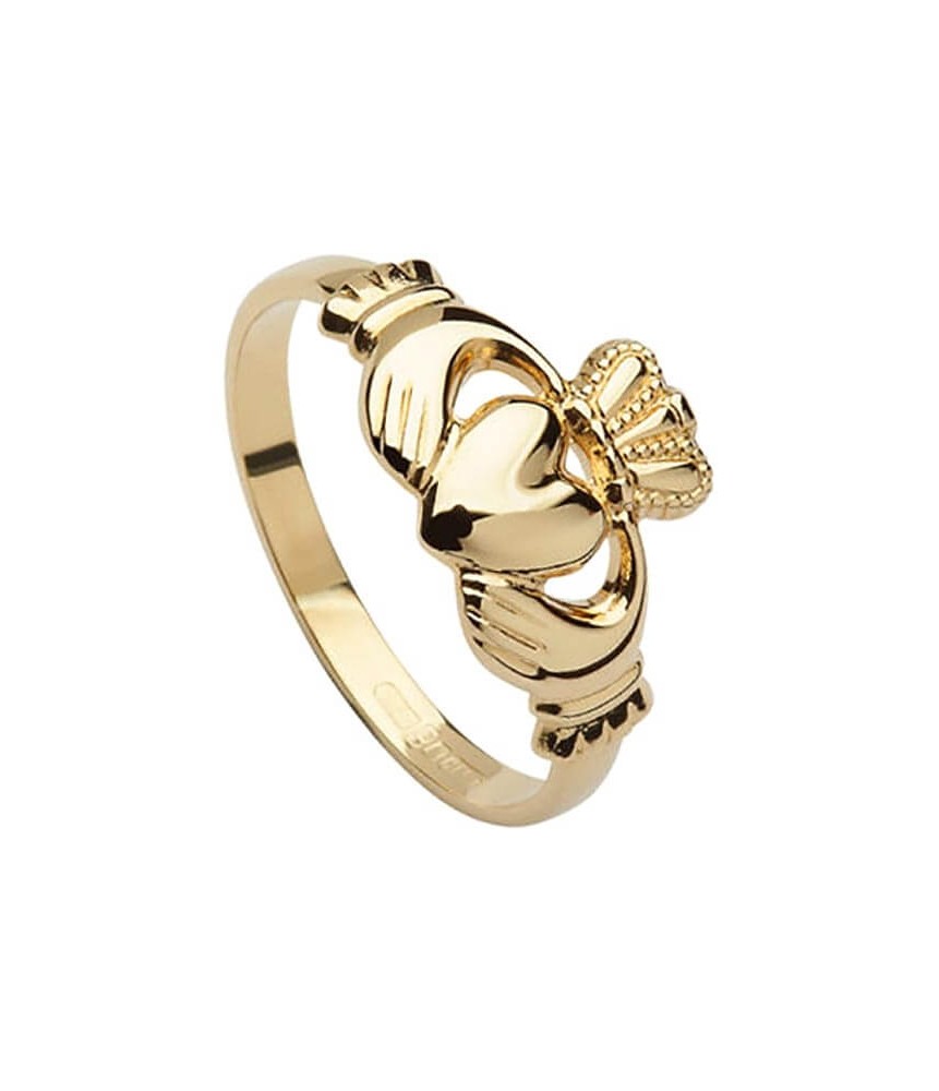 Womens 10k Gold Claddagh Ring