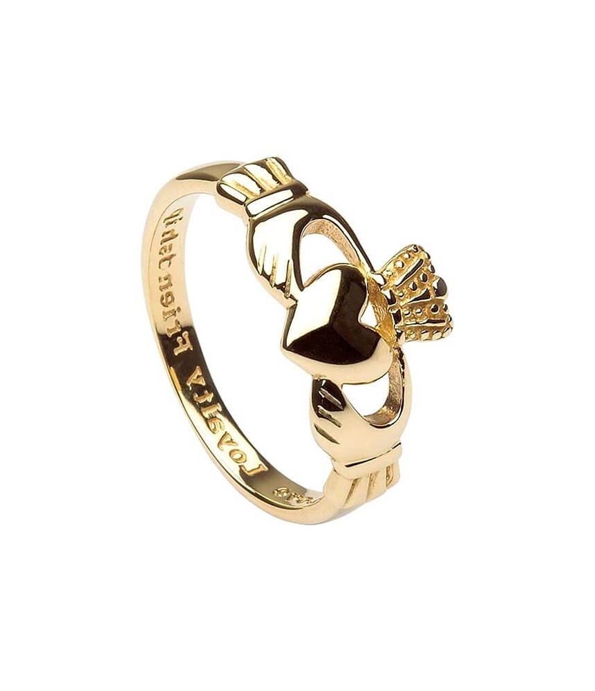 Bague Claddagh pour femme avec gravure