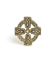 Celtic Cross Tie Pin - Yellow Gold