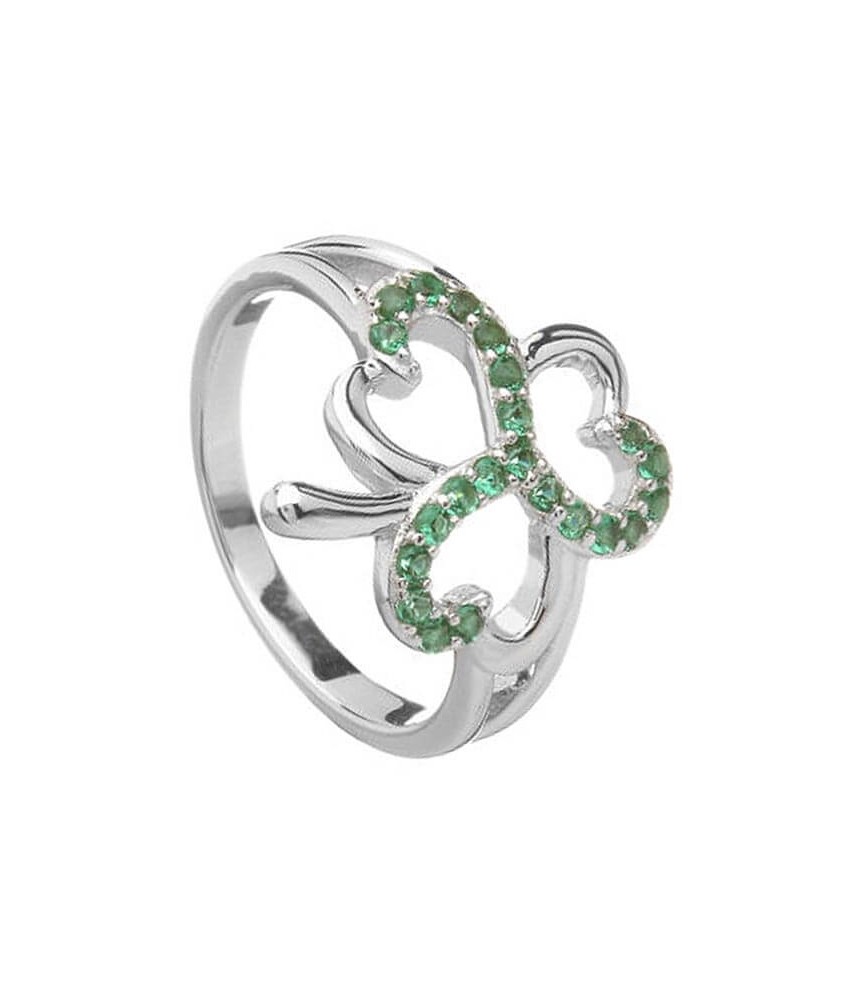 Shamrock Ring with Green Zirconia