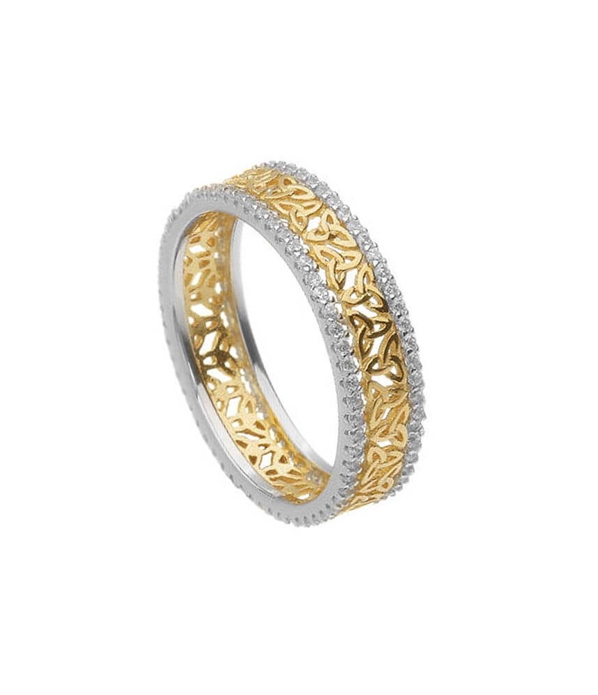 Two Tone Trinity Eternity Band