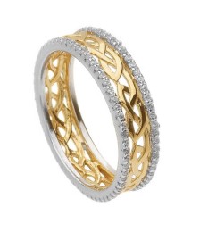 Two Tone Love Knot Eternity Band