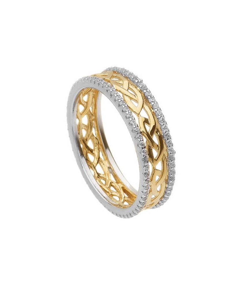 Two Tone Love Knot Eternity Band