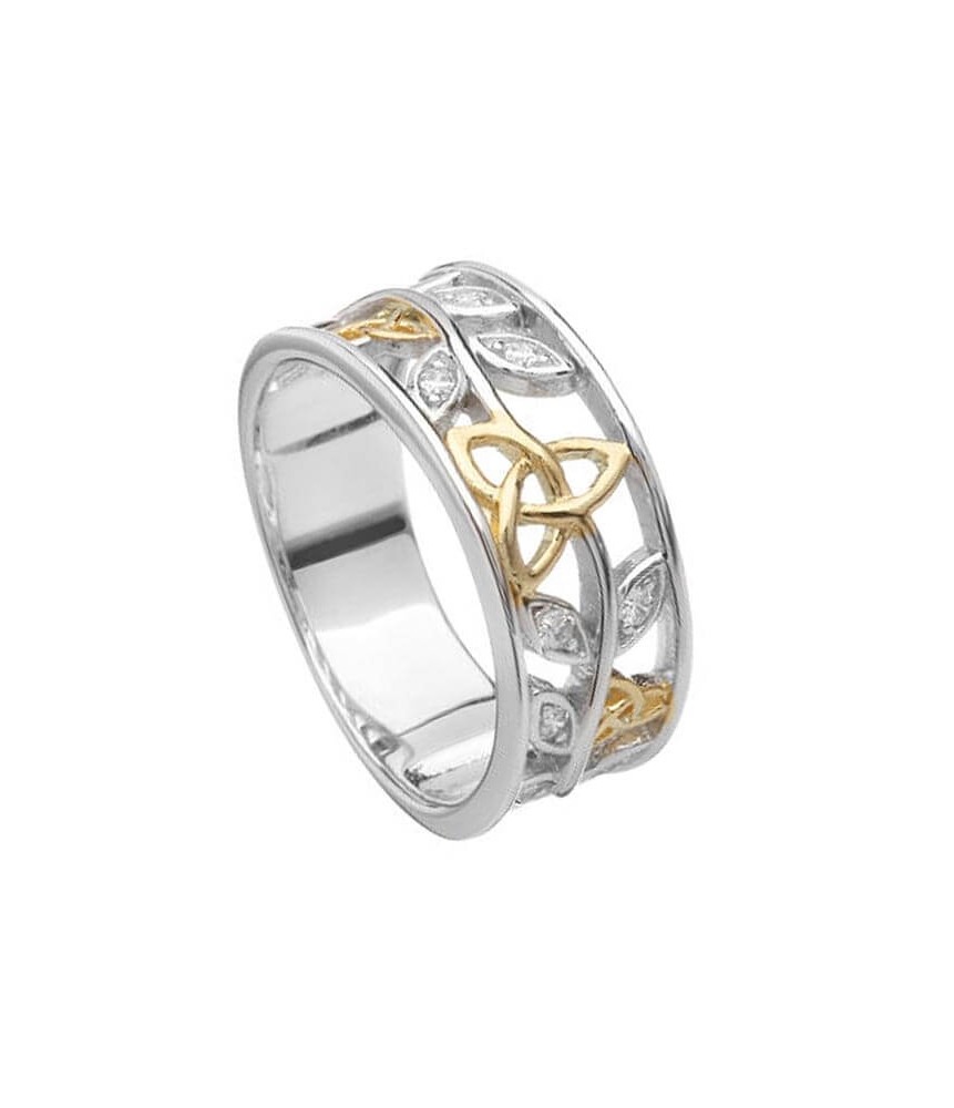 Silver & Gold Plated Trinity Band