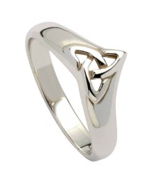 Bague nœud trinity en or blanc