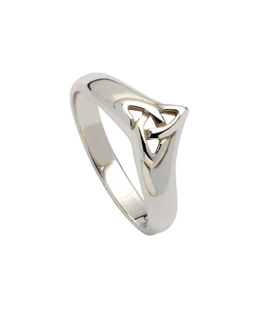 White Gold Trinity Knot Ring