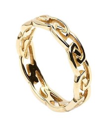 Damen Ewiger keltischer Knoten Ring - Gold