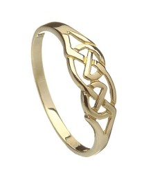 Womens Gold Celtic Knot Ring