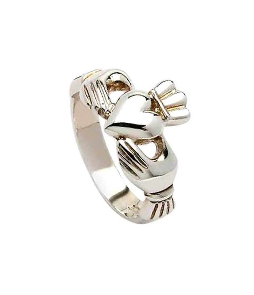 Mens Classic Claddagh Ring - Silver