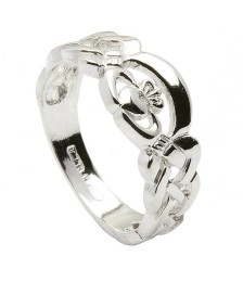 Solid Styled Claddagh Ring - Silver