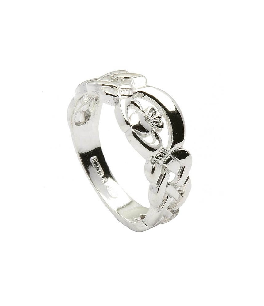 Solid Styled Claddagh Ring - Silver