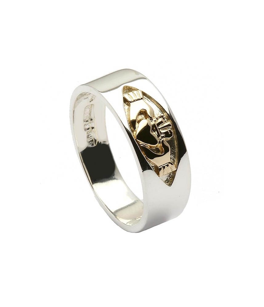 Silver Unisex Claddagh Band