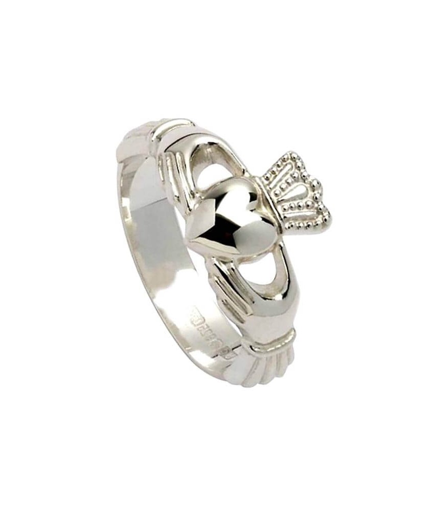 Bague Claddagh à haute couronne - Argent