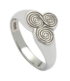 Silver Newgrange Spiral Ring