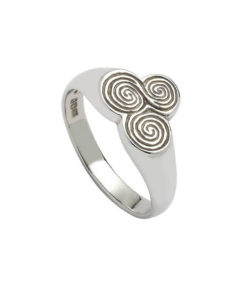 Newgrange Celtic Spiral Ring - Silver