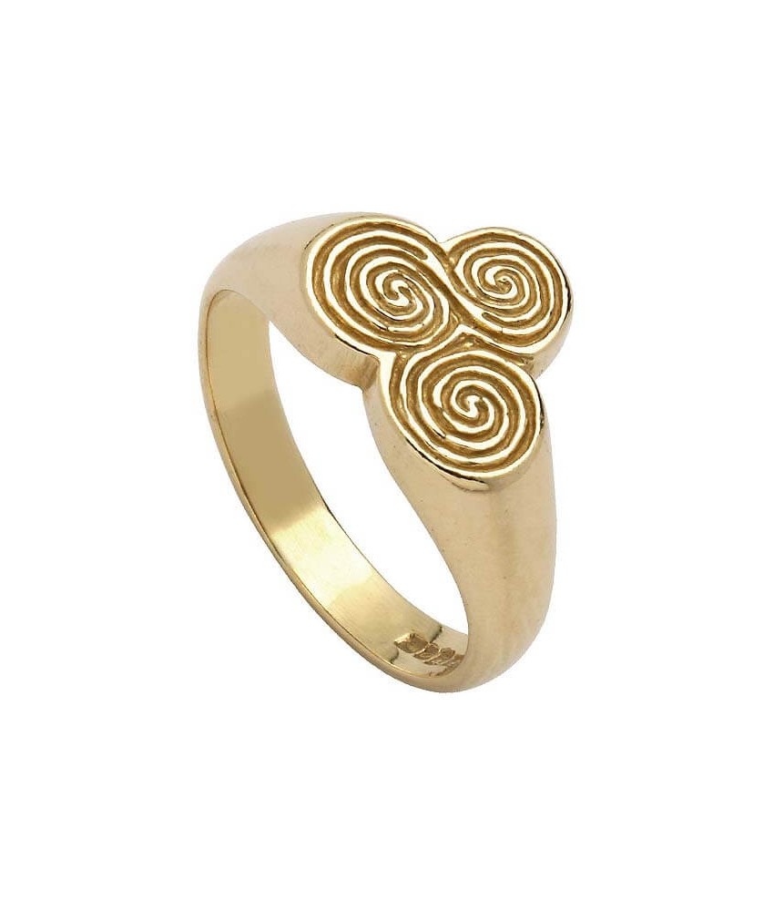 Newgrange Keltischer Spiral Ring - Gelbgold