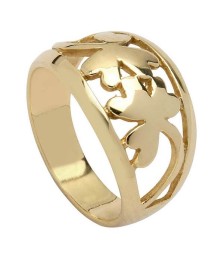 Kleeblatt Ring - Gelbgold