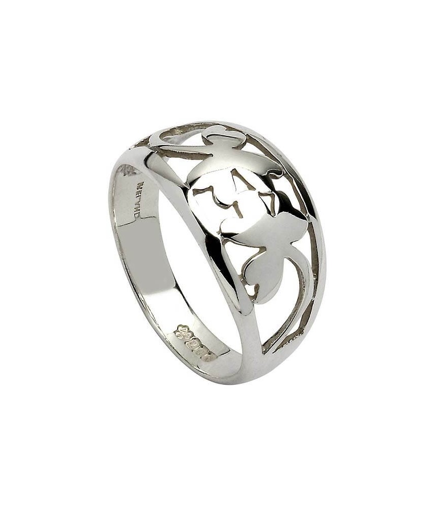 Bague trèfle en argent