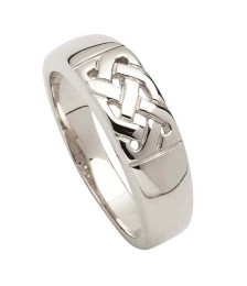 Bague noeud celtique traditionnelle - Argent ou or blanc