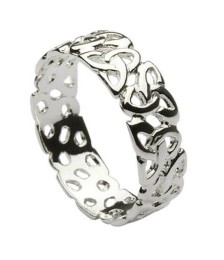 Mens Trinity Knot Band - Sterling Silver