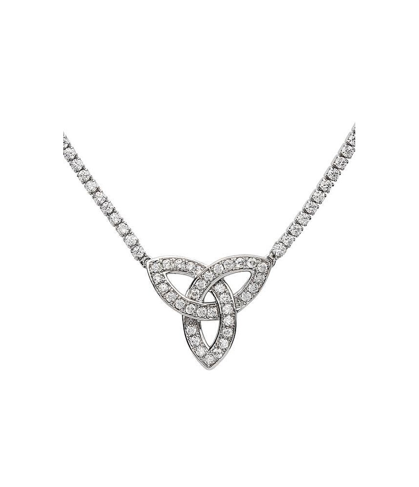 Silver Trinity CZ Pendant