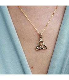 Trinity Knot Necklace - On Neck