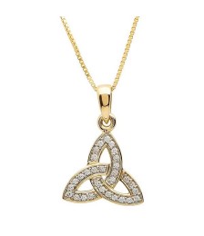 Encrusted Trinity Knot Necklace