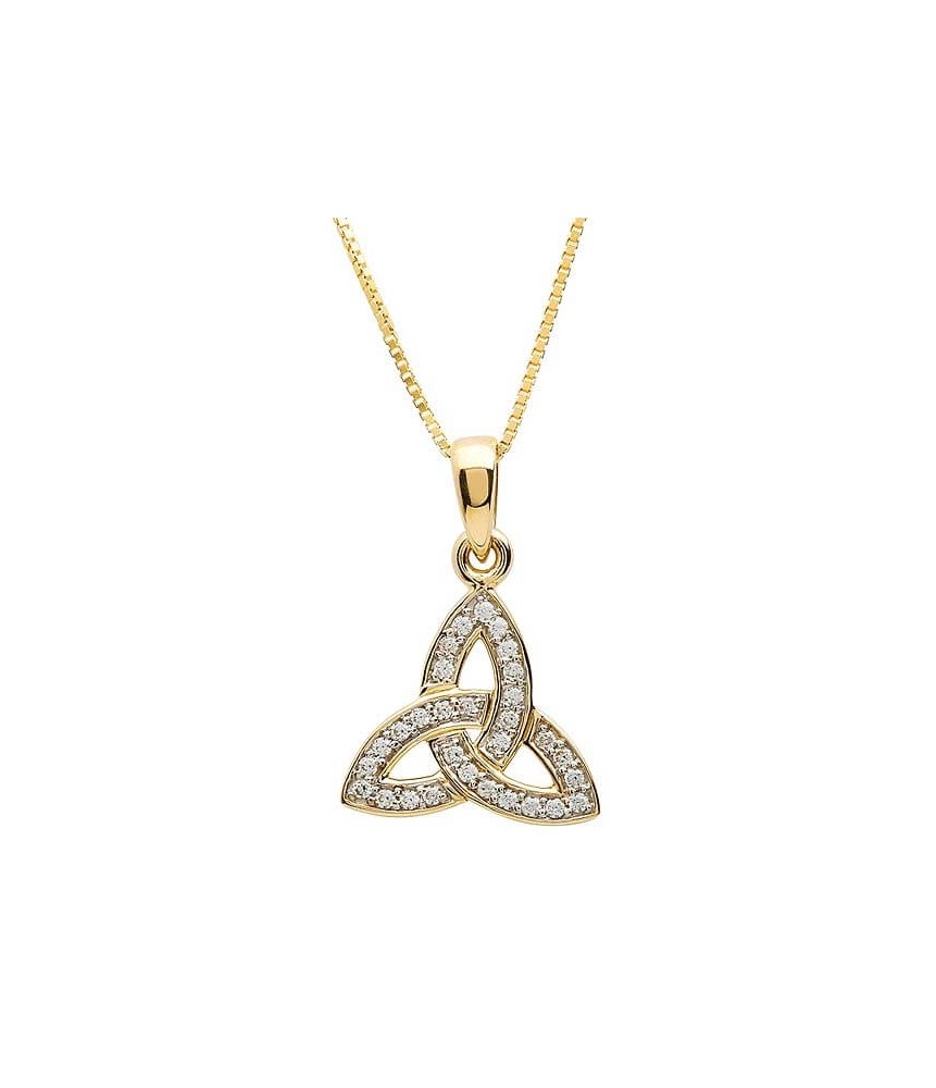 Encrusted Trinity Knot Necklace