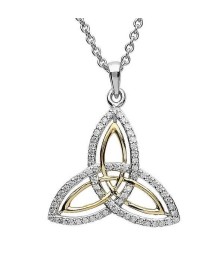 Two Tone Trinity Knot Pendant