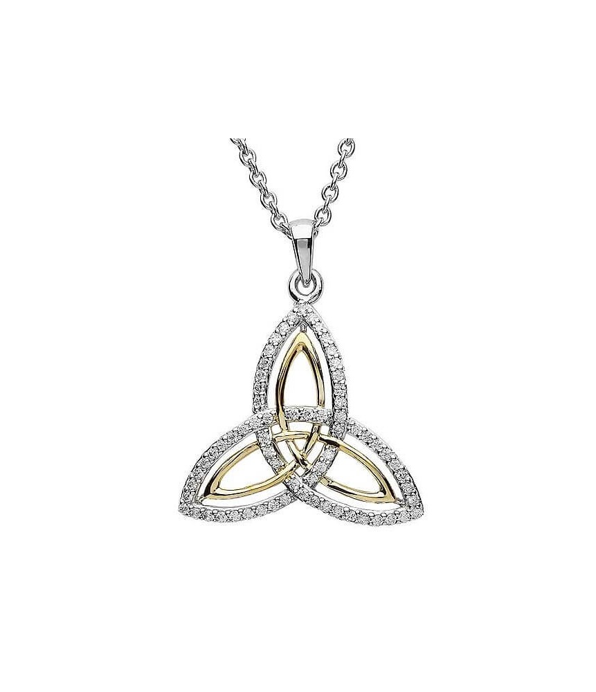 Two Tone Trinity Knot Pendant