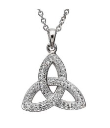 Trinity Knot Pendant with Swarovski Crystals