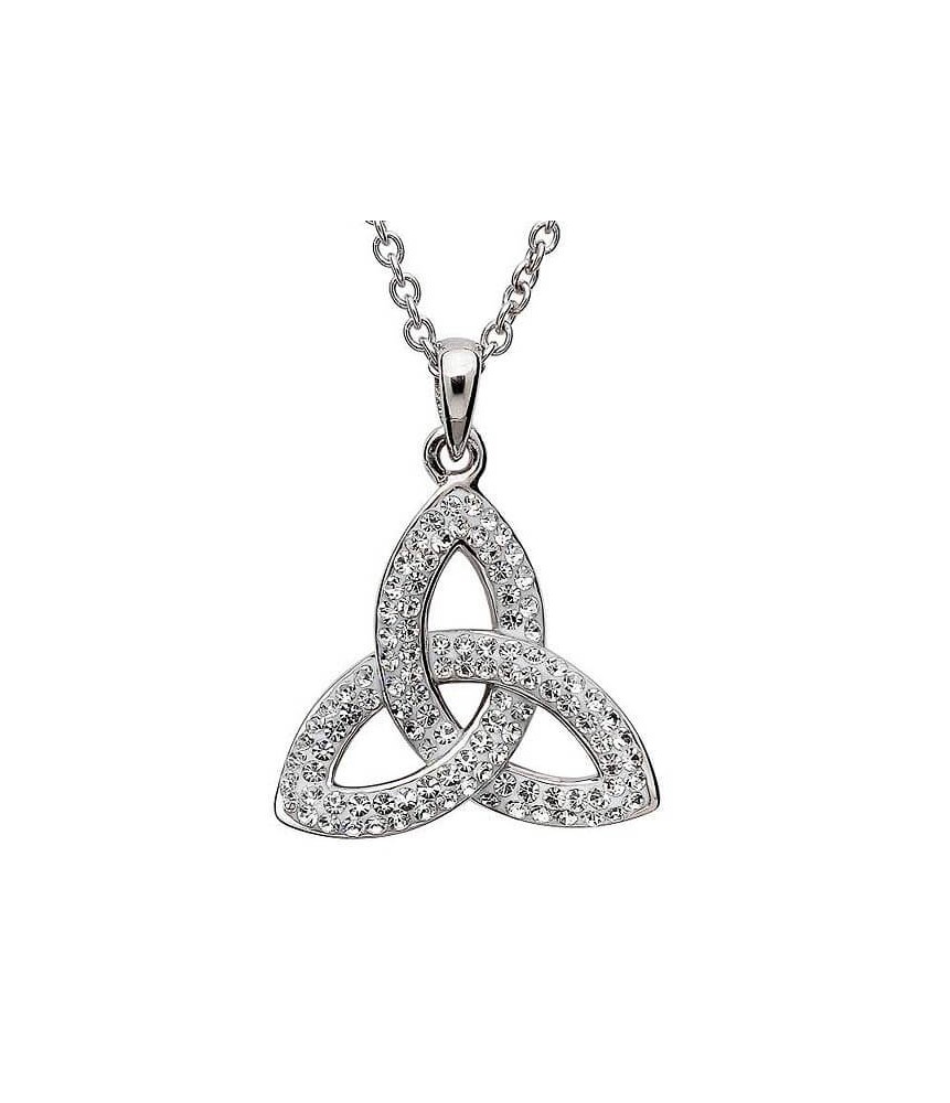 Trinity Knot Pendant with Swarovski Crystals