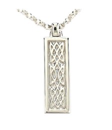 Pendentif noeud celtique triple - or blanc ou argent