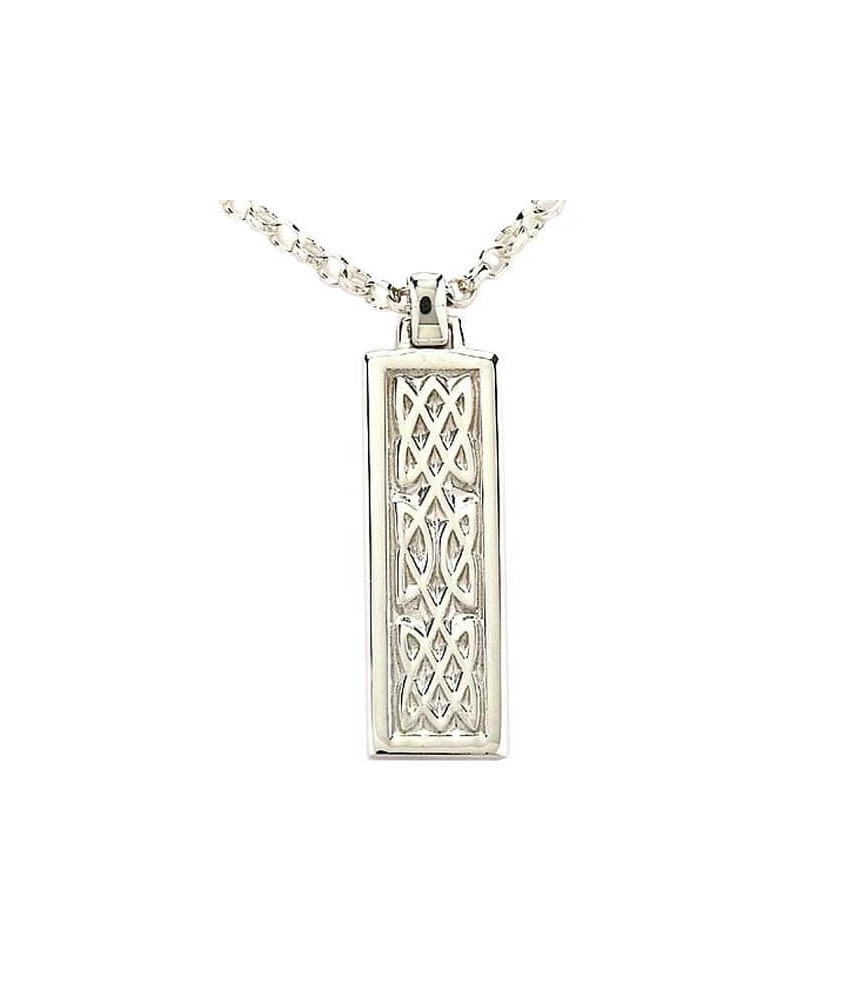 Pendentif noeud celtique triple - or blanc ou argent