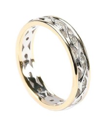 Bague à diamant infini avec bordure