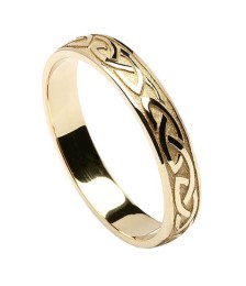 Gaufrée bague de mariage Celtique