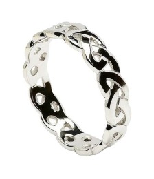 Celtic Knot Wedding Ring - White Gold or Silver