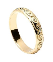 Celtic Spiral Wedding Band