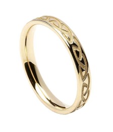 Engraved Celtic Knot Wedding Ring