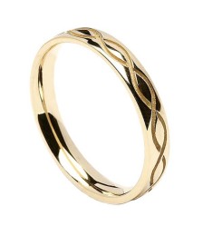 Bague de mariage en spirale gravée