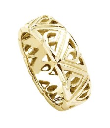 Men's Modern Trinity Knot Wedding Band - Yellow Gold